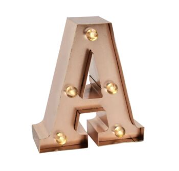 Mini Copper Light Up Letters, 5 of 6
