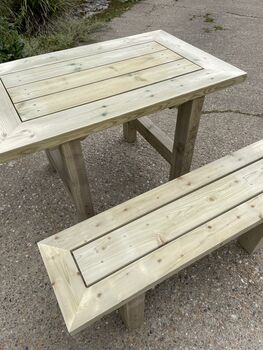 Outdoor Garden Bench With Double Braced Legs, 6 of 9