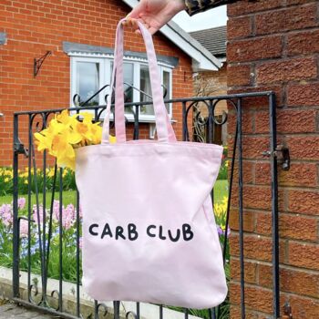 Carb Club Organic Cotton Tote Bag, 2 of 3
