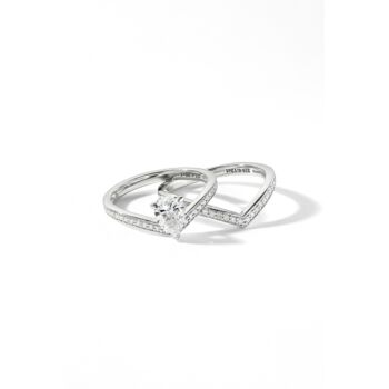 Remi Lab Grown Diamond Engagement Ring Or Bridal Set, 3 of 11