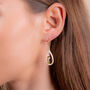Empress Tourmaline Gemstone 18k Gold Plated Earrings, thumbnail 2 of 5