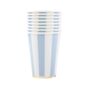 Sky Blue Cabana Stripe Party Cups X Eight, thumbnail 2 of 5