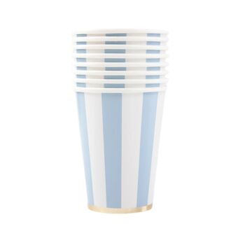 Sky Blue Cabana Stripe Party Cups X Eight, 2 of 5