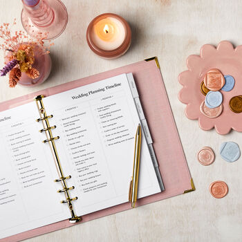 Personalised Blush Pink Wedding Planner And Organiser, 3 of 9