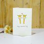 Personalised Giraffes In Love Handmade Card, thumbnail 2 of 4