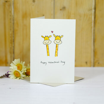 Personalised Giraffes In Love Handmade Card, 2 of 4