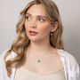 Sterling Silver Turquoise Flower Drop Earrings, thumbnail 4 of 6