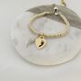 Yellow Gold Print Memorial Sweetie Slider Bracelet, thumbnail 1 of 5