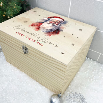 Personalised Traditional Santa Christmas Eve Box Five Sizes, 7 of 9