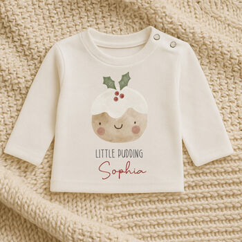 Personalised Kids Christmas T Shirt / Top Christmas Pudding, 4 of 5