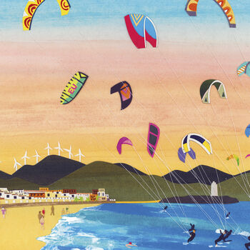 Tarifa Kite Surfers, Spain Travel Print, 3 of 8