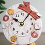 Fox And Meadow Small Mantel Ceramic Country Cottage Clock, thumbnail 2 of 8