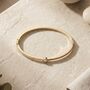 Solitaire Diamond Bangle Gold Non Tarnish Waterproof, thumbnail 2 of 8
