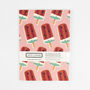 Watermelon Lolly Pattern Paperback Swiss Bound Notebook, thumbnail 8 of 8