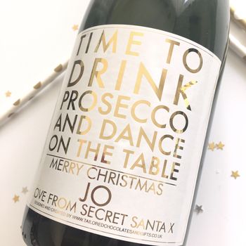 Personalised Time To Drink Champagne/Prosecco Label, 5 of 6