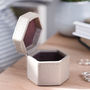 Hexagonal Leather Ring Box Two Colours, thumbnail 9 of 11
