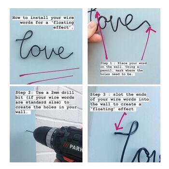 Personalised Wire Art Words, 9 of 12