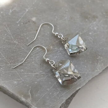Swarovski Crystal Silver Cosmic Earrings, 5 of 8