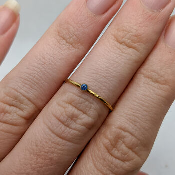 Blue Sapphire Stacking Ring, 4 of 4