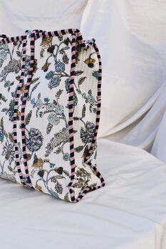 White Flora Tote Bag, 2 of 3