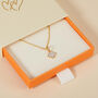 Personalised Mother Of Pearl Mini Clover Cross Necklace, thumbnail 3 of 6