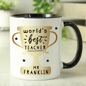 Personalised World's Best Teacher Mug Gift, 2 of 3