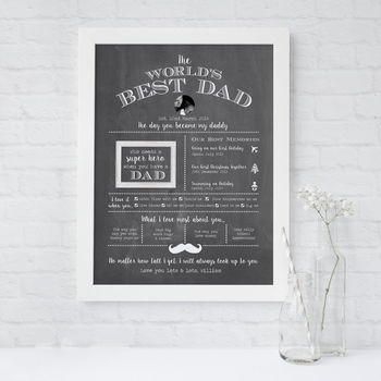 The Worlds Best Dad Personalised Print, 2 of 4