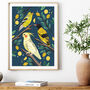 Yellow Birds And Lemons Print, thumbnail 1 of 3