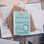 Save The Date Vintage Style Luggage Tag, thumbnail 5 of 6