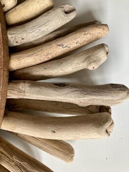 42cm Driftwood Starburst Mirror Wall Décor Coastal Gift, 8 of 8