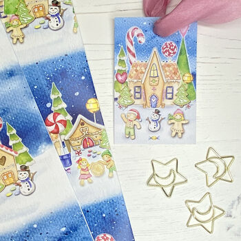 Gingerbread Village Festive Wrapping Paper, 6 of 6