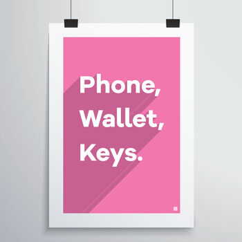 Phone, Wallet, Keys Print, 3 of 12