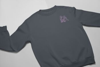 Embroidered Outline From Photo Unisex Sweatshirt, 8 of 8