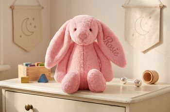 Personalised Embroidered Bunny Soft Toy Baby Gift, 2 of 6