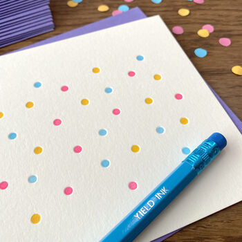 'Dots' Letterpress Celebration Card, 2 of 2