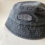 Personalised Varsity Year Vintage Denim Bucket Hat, thumbnail 1 of 6