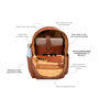 Personalised Brown Leather Backpack With Side Pockets, thumbnail 4 of 11