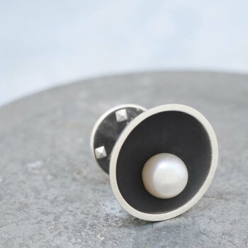 Black Pearl Tie Pin. 30th Anniversary Gift For Him, 6 of 6