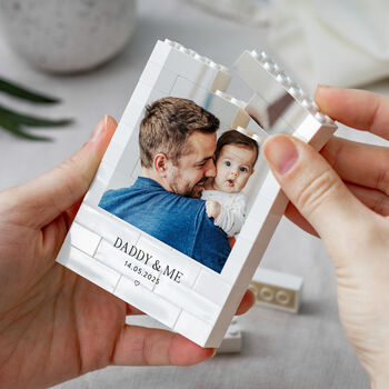 Personalised New Baby Memory Block For Daddy, 8 of 9