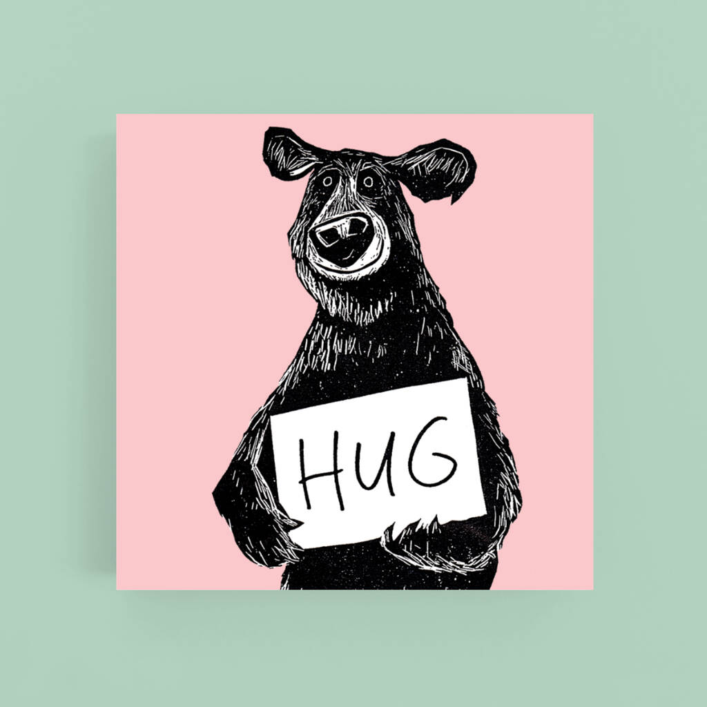 Bear Hug Card Pink