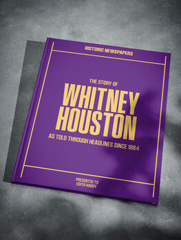 Whitney Houston Personalised Gift Music Legend Deluxe Book, 7 of 11