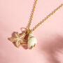 Seashell And Starfish Gold Plated Charm Necklace, thumbnail 5 of 7