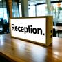 Wooden Light Box Reception Sign, thumbnail 2 of 4