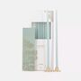 French Brass Candle Gift Set 'Celadon', thumbnail 1 of 5