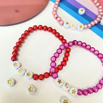 Personalised Letter One Colour Bead Bracelet, 7 of 9