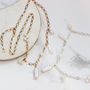 Statement Chain Necklace With Pearls, thumbnail 2 of 6