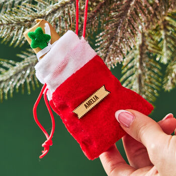 Personalised Christmas Sack Decoration, 2 of 4