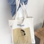 Woman Face Artist White Canvas Tote Bag, thumbnail 5 of 7