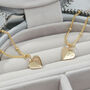 Initial Heart Pendant Necklace Gold Plated Vermeil, thumbnail 3 of 5