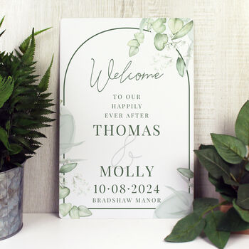 Personalised Botanical Wedding Sign, 2 of 2